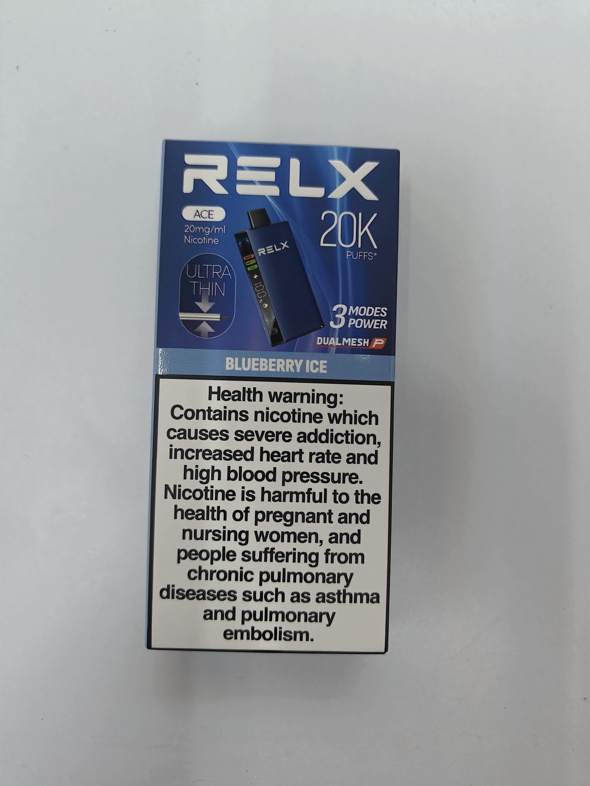Relx-Ace-Blueberry-Ice Relx Ace 20000 Puffs 2% Disposable Vape - Image 1