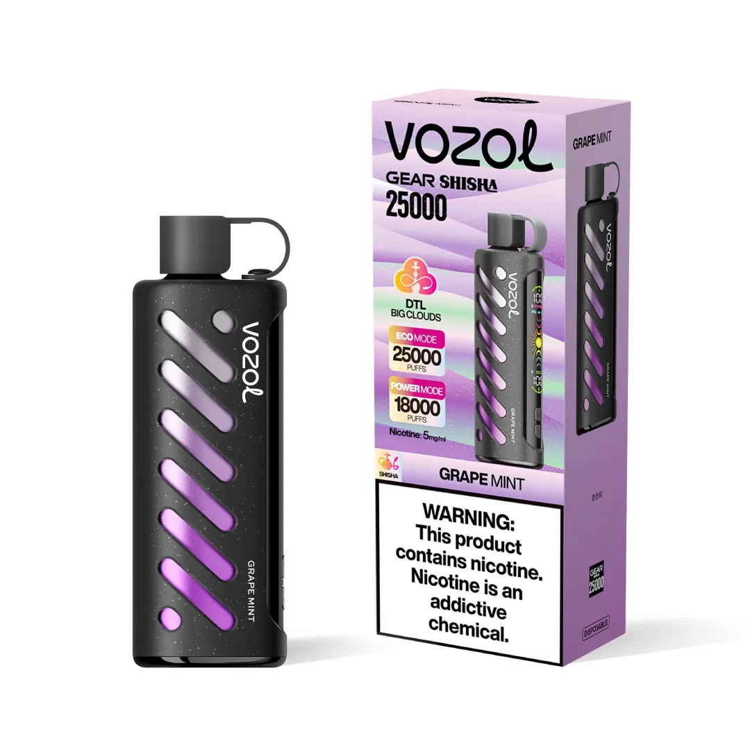 Vozol-Gear-Shisha-Grape-Mint Vozol Gear Shisha 25000 Puffs Disposable Vape - Image 1