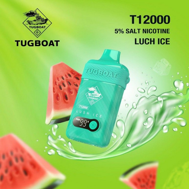 tugboat-t12000-lush-ice Tugboat T12000 5% Disposable Vape - Image 1