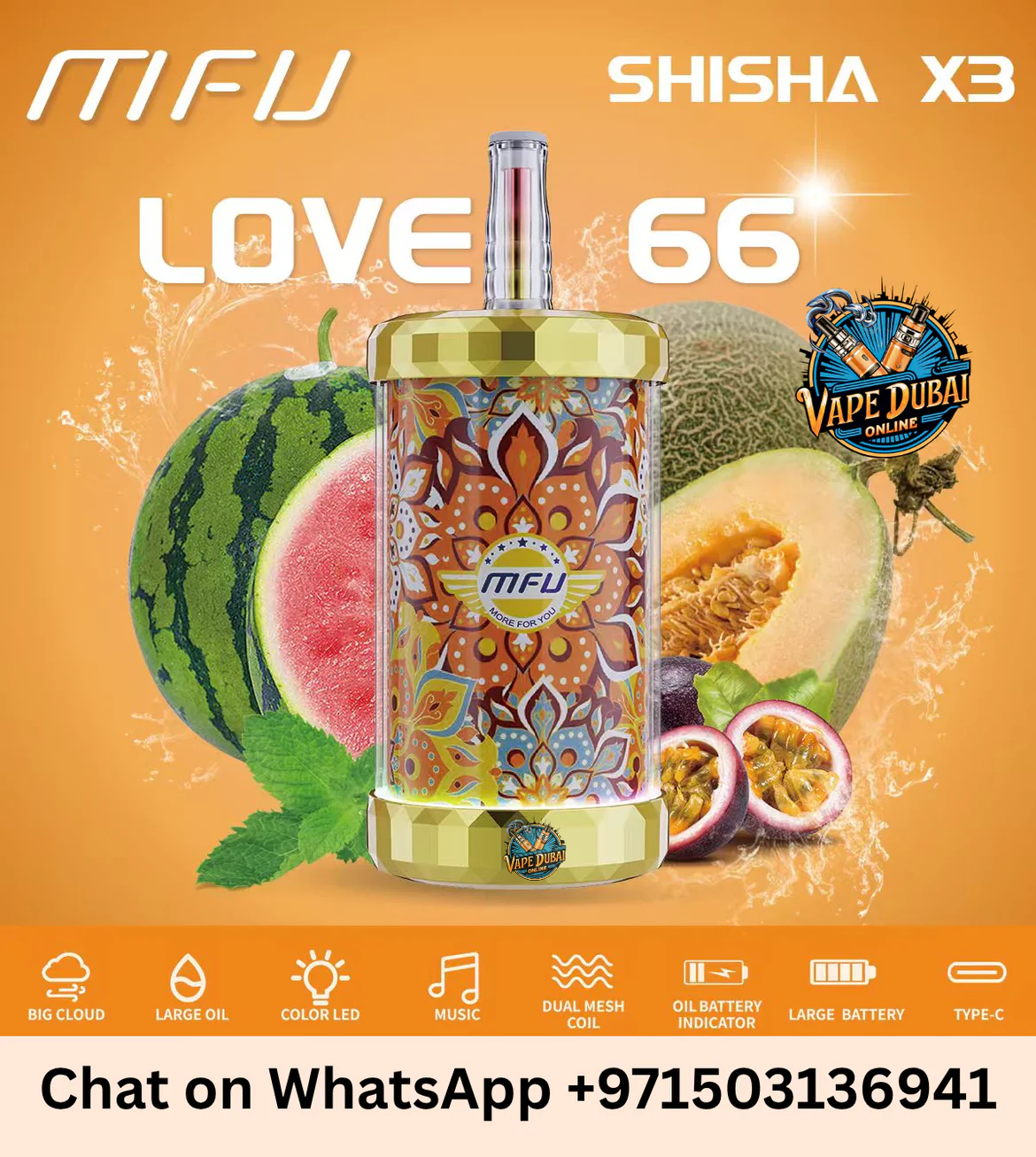 Dubai Majlis shisha culture, high-end lounge vaping, big cloud vape UAE - MFU SHISHA X3 Hookah 150000 Puffs Disposable Vape in Dubai UAE ...