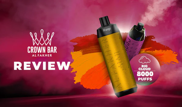 Al Fakher Crown Bar ergonomic design, luxury vape leather grip, premium disposable vape feel, G-Wagon vape accessory - AL Fakher Crown Bar 8000 Pro Review: Full Deep Dive