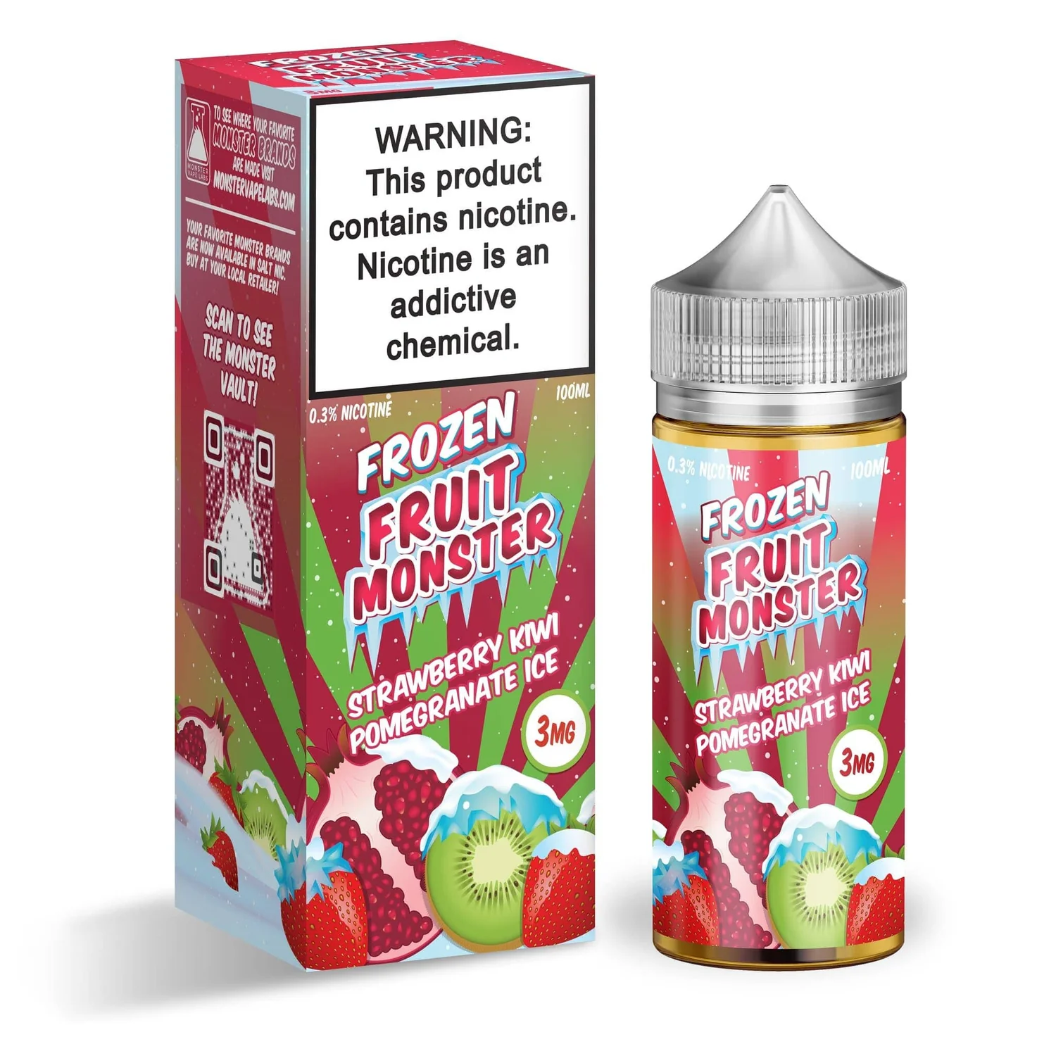 Vape flavors fruit molecular gastronomy vape pod strawberry kiwi blueberry ice - Strawberry Kiwi Pomegranate ICE - Frozen Fruit Monster - Giant Vapes
