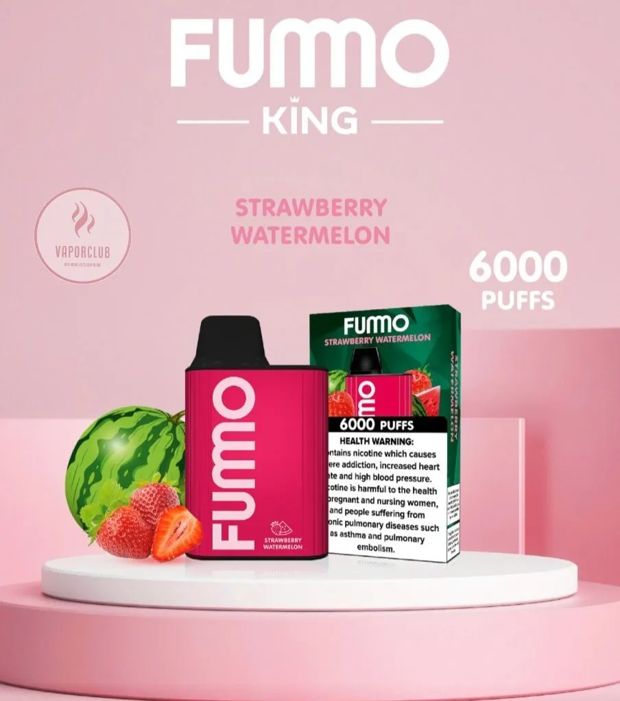 Dubai Christmas Eve vape, strawberry disposable vape, FUMMO King 6000, Beco Soft 6000, holiday vaping - Authentic buy Fummo King 6000 Puffs Disposable Vape In UAE