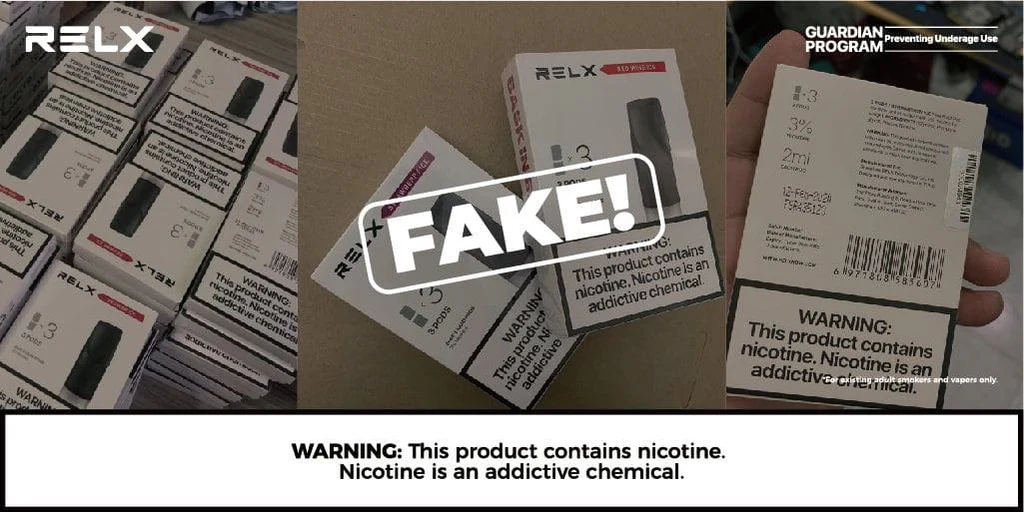 Authentic RELX vape QR code scan, verifying genuine e-cigarette, anti-counterfeit vape UAE, clone prevention RELX - RELX Warns Consumers to Stay Away From Fake RELX Pods | RELX