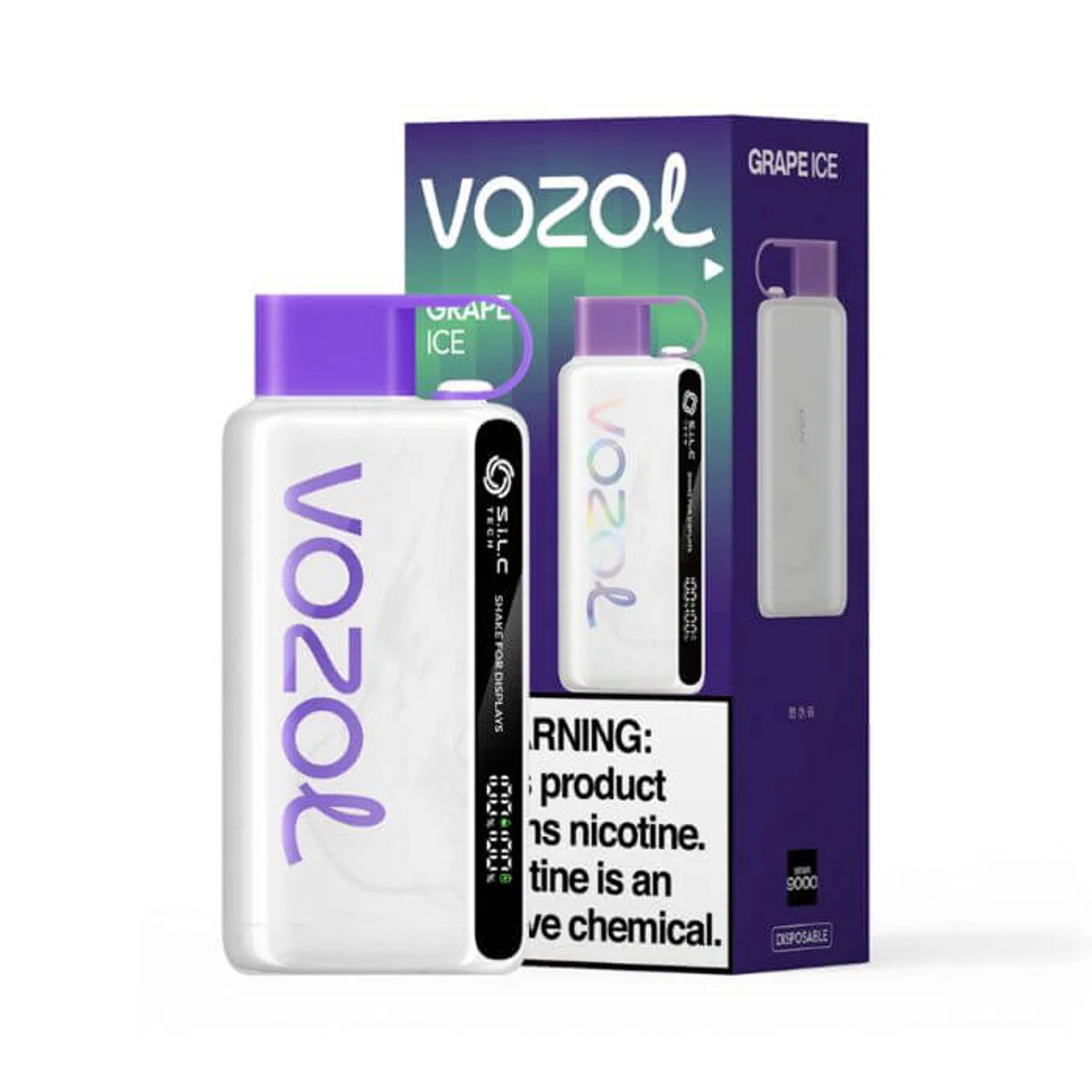 Grape Mint vape flavor, dark grape spearmint vape, Vozol Shisha Grape Mint - Vozol Star 9000 Grape Ice Disposable Vape | <img class=