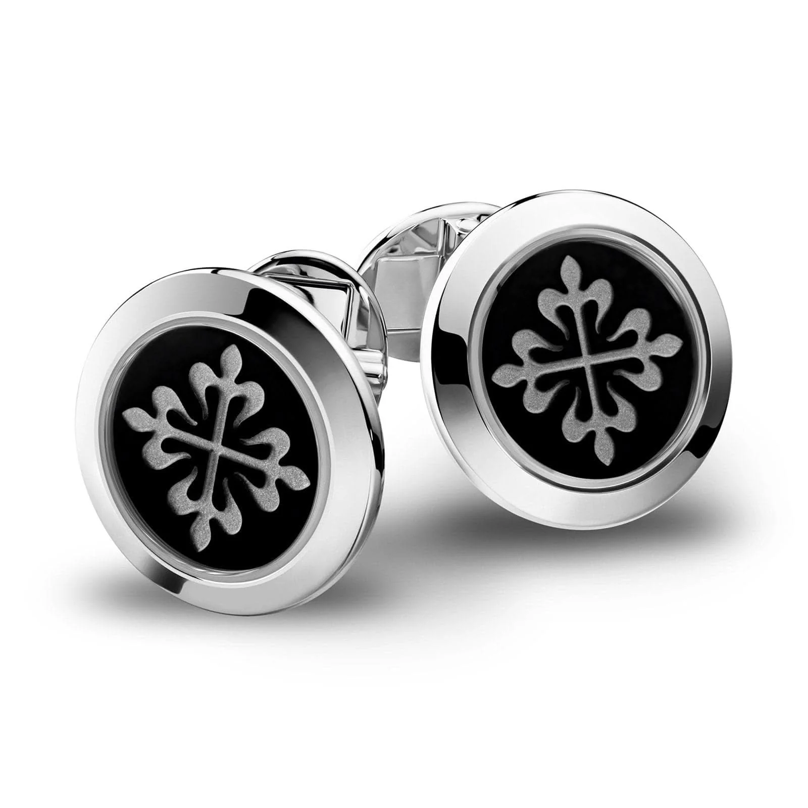 Dubai executive boardroom meeting luxury vape professional Patek Philippe cufflinks - PATEK PHILIPPE Calatrava Black Onyx Cufflinks