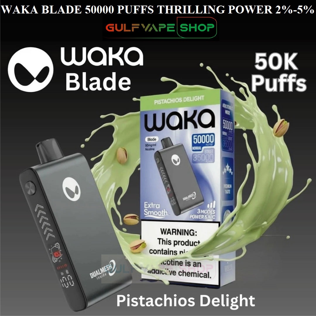 Waka Blade 50000 boardroom vs Vozol Gear Power 20000 desert split image - BEST WAKA BLADE 50000 PUFFS THRILLING POWER IN DUBAI UAE