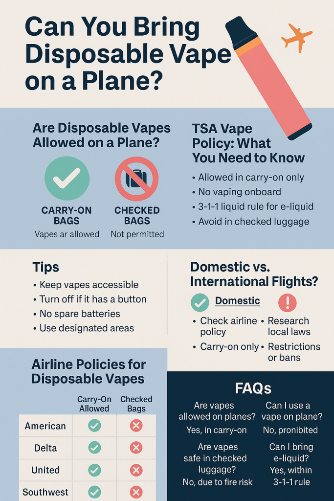 Vape in carry-on luggage DXB, flying with vape Dubai airport, vape travel rules carry-on, airplane vape policy - Can You Bring Disposable Vapes on a Plane?