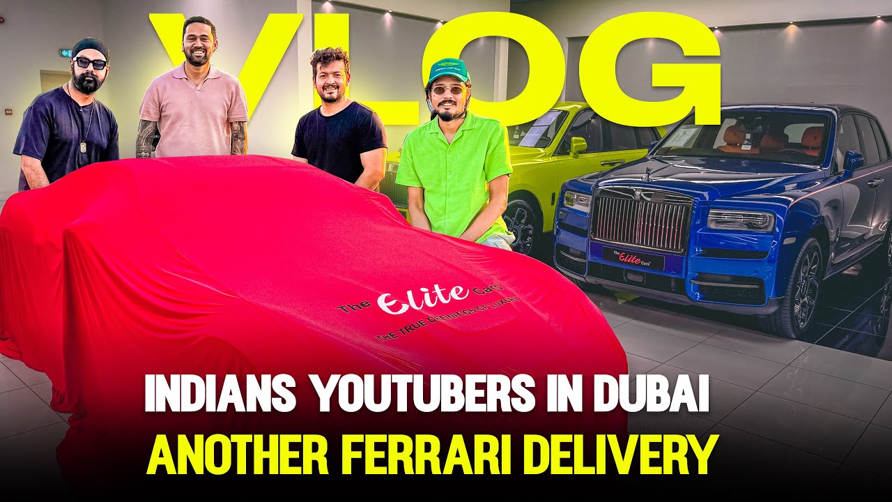 Ferrari on Sheikh Zayed Road Dubai, express vape delivery UAE, fast logistics Dubai, delivery vehicle speeding in city of gold - Taking Delivery of the LOUDEST Ferrari in Dubai! ️ @AnunaySood @jsfilmsindia @RJAbhinavv