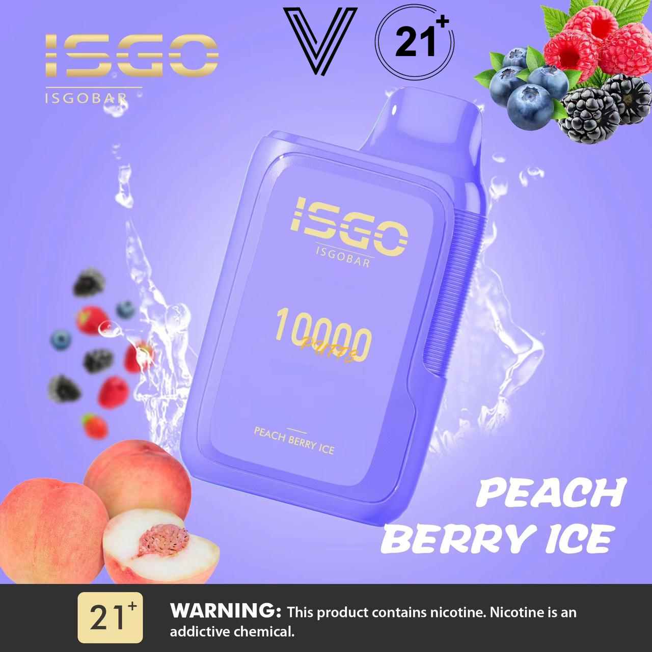 Isgo Bar 10000 disposable vape product shot, sleek vape design, refined e-cigarette - ISGO BAR 10000 Puffs DISPOSABLE VAPE ||